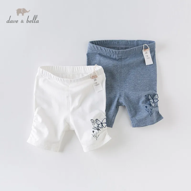 

DB14046 dave bella summer baby girls fashion floral pants cute children knee length kids pants infant toddler trousers