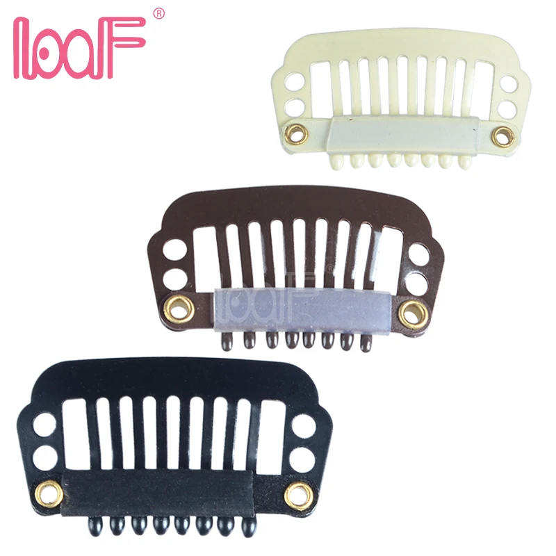Loof 1000pcs 28mm 8teeth Toupee/wig Clips With Silicone Back For Clip