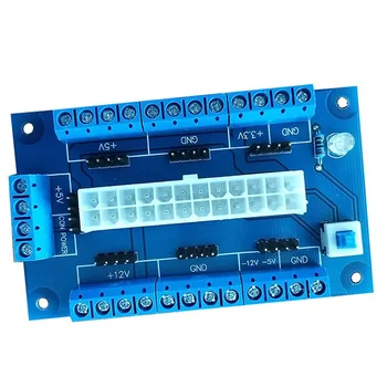 

Desktop Accessories Lightweight 24/20-pin Latching Button PC Bench Top ATX Breakout Board Module Adapter Computer Power Supply
