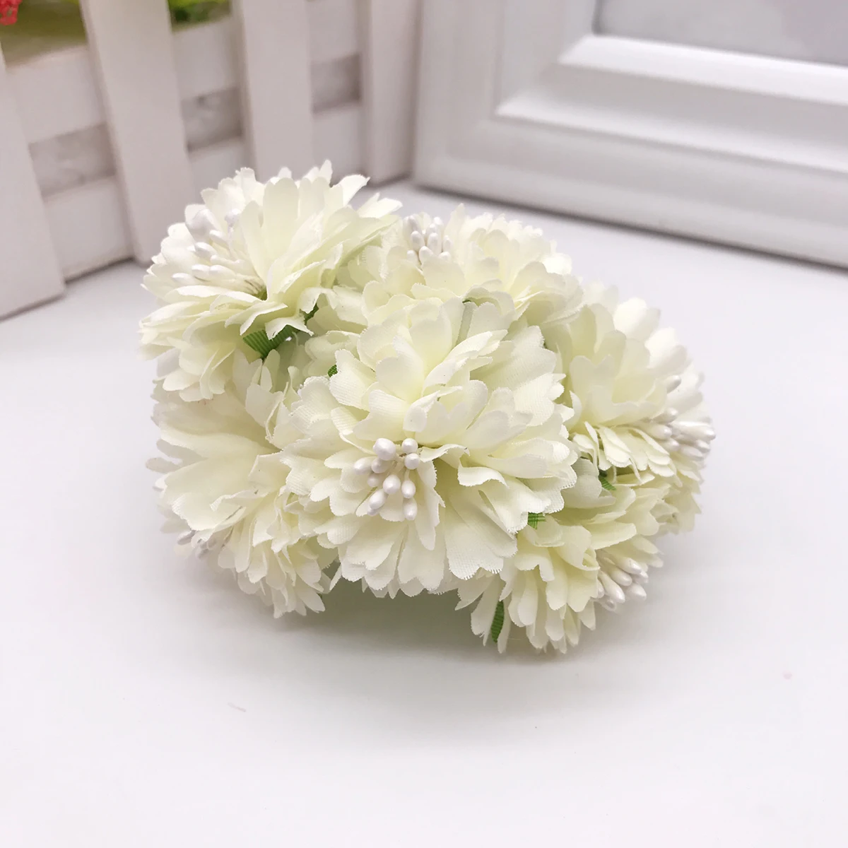 3 Marigold 6 шт./пучок 3,5 см мини Букет маргариток искусственный цветок для свадьбы украшения diy Настенная Декорация голова оленя аксессуары - Цвет: 3