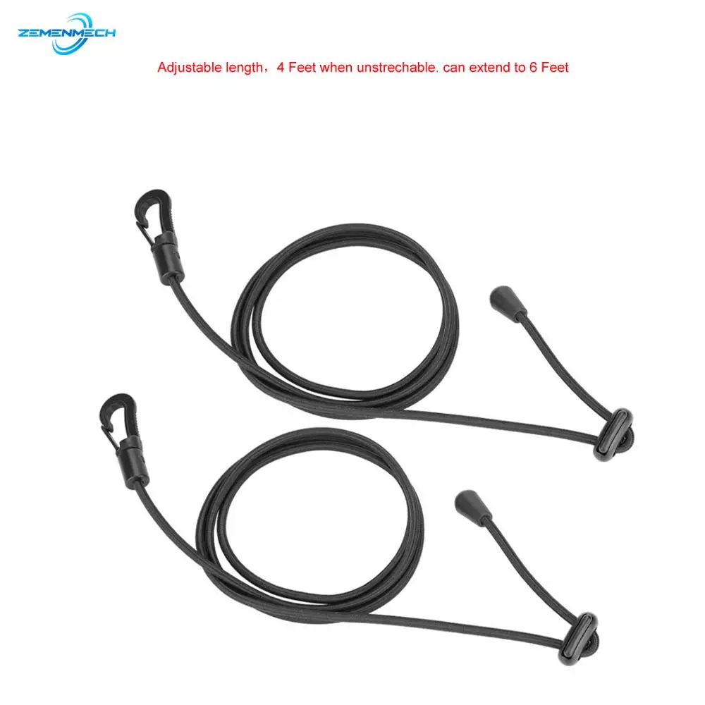 1.2m Canoe Kayak Surfing Boat Paddle Leash Clip Safety Fishing Rod Tether Holder Lanyard Bungee Shock Cord Hook Tie Down Rope