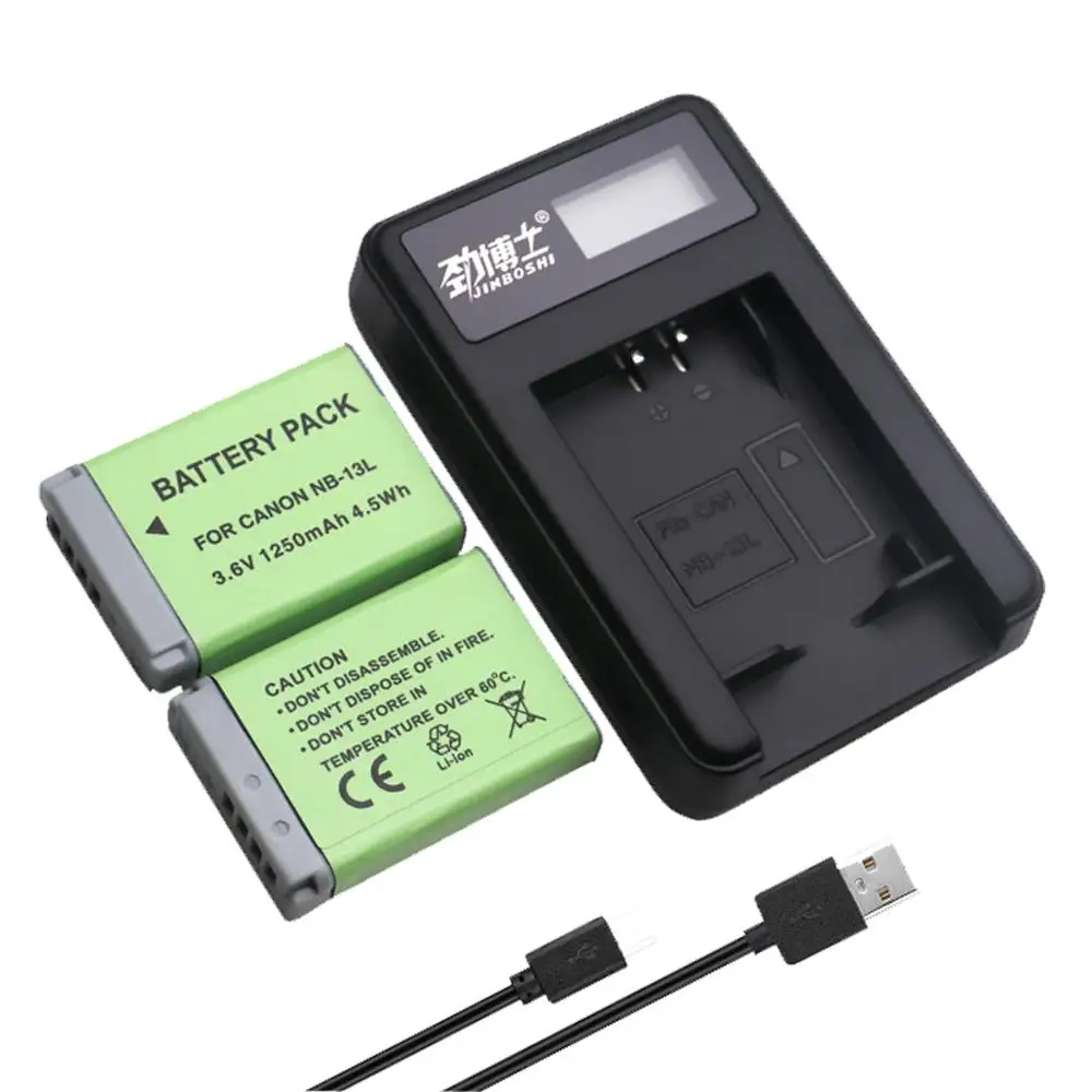 Аккумулятор NB 13L NB13L + зарядное устройство с одним ЖК дисплеем USB для Canon PowerShot G5X G7X