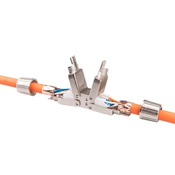 Adaptateur de jonction de câble Cat6A Cat7, boîte de connexion, connecteur d'extension de câble Lan RJ45 entièrement blindé, sans outils 