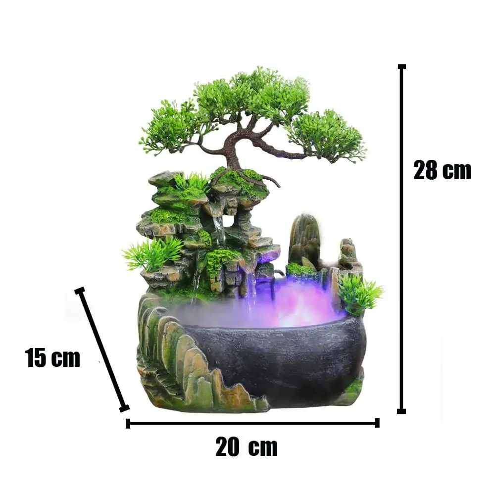 Фэн Шуй Крытый Настольный водяной фонтан каменистая горка водопад декоративные резиновые поделки для дома садовые украшения украшение статуи подарок