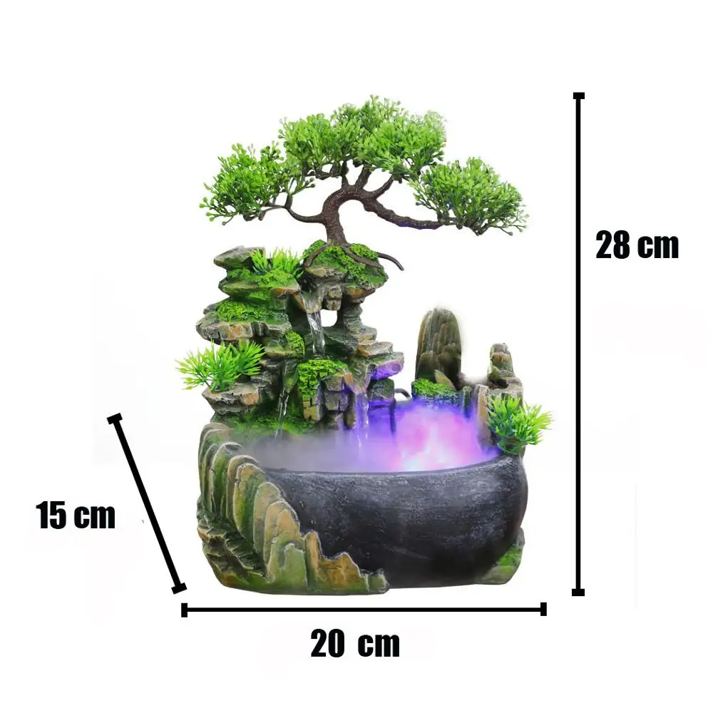 Bureau Maison Fontaine dEau Mini Fontaine a Eau Decorative Int/érieure /& Ext/érieure Fontaine Feng Shui Fontaine de Jardin Cascade pour Jardin 220V Chambre Salon