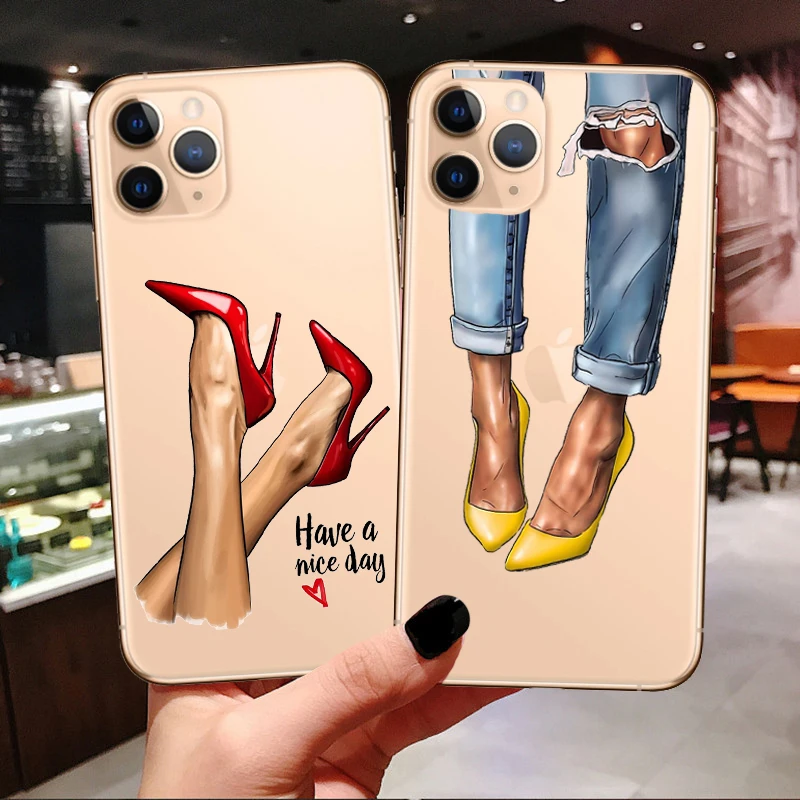 Силиконовый чехол на высоком каблуке для iphone Xs TPU iPhone 11 Pro Max XR XS X 6 7 8 Plus|Бамперы| |