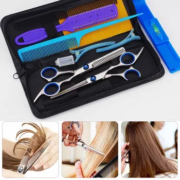 

Hairdressing Scissors Set Professional Tinning Shear Hair Cutting Barber Home Hair Styling Tool Scissors Kit with Comb Hair Clip