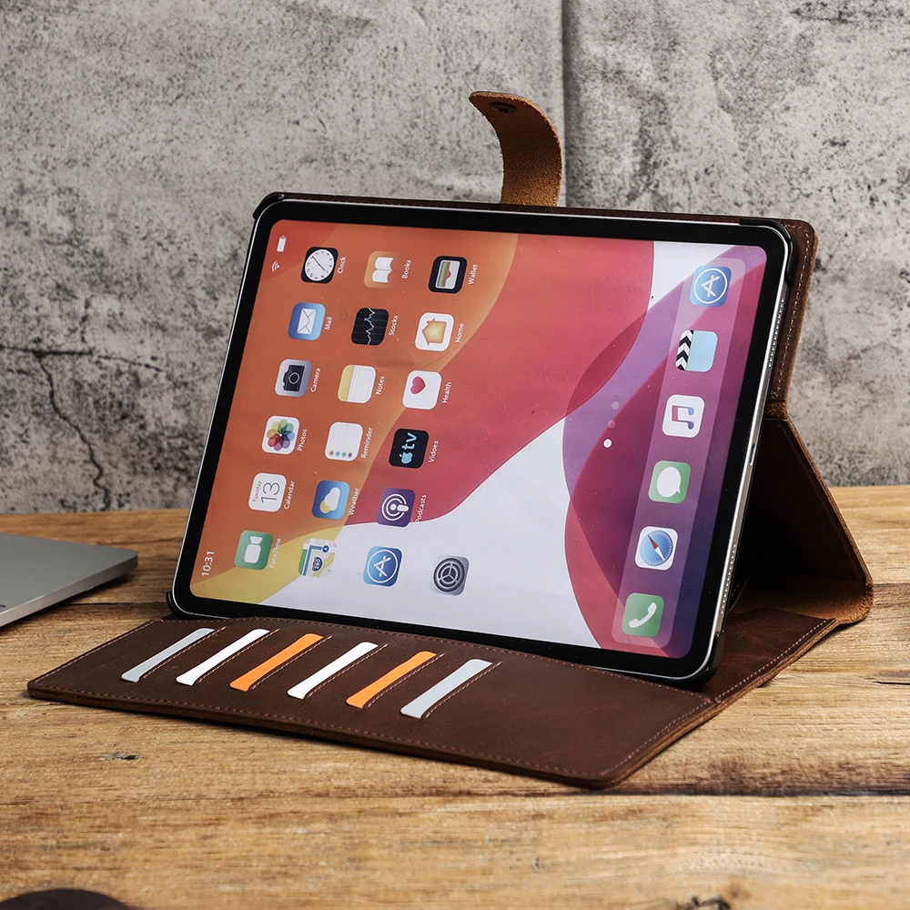 Чехол CONTACT'S FAMILY для iPad Pro 11 12 9 чехол из 2020 натуральной коровьей кожи защитный
