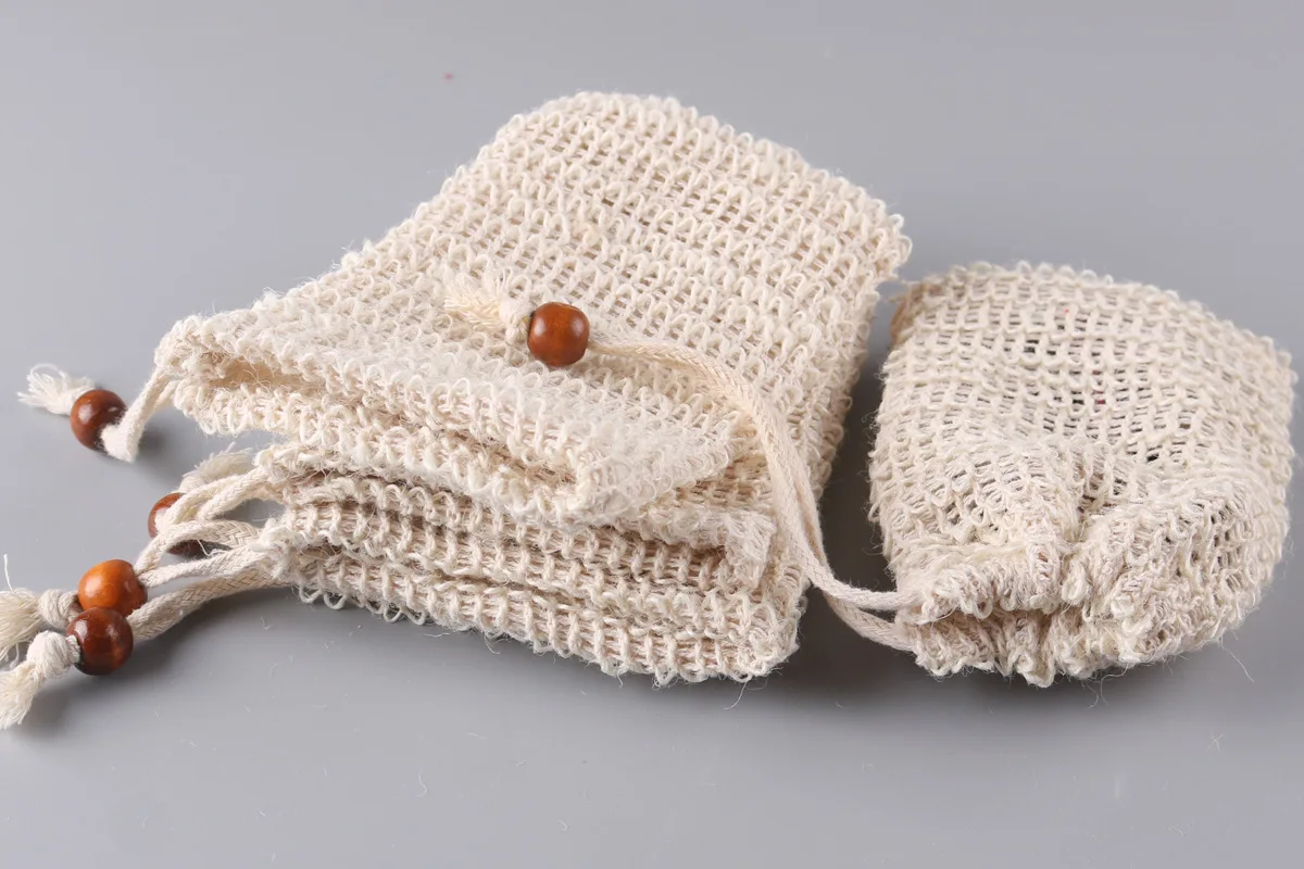 Cotton Linen Soap Bag Face Wash Cleansing Natural Plant Fiber Environmentally Friendly Handmade Soap Foam Net qi pao wang Cleans