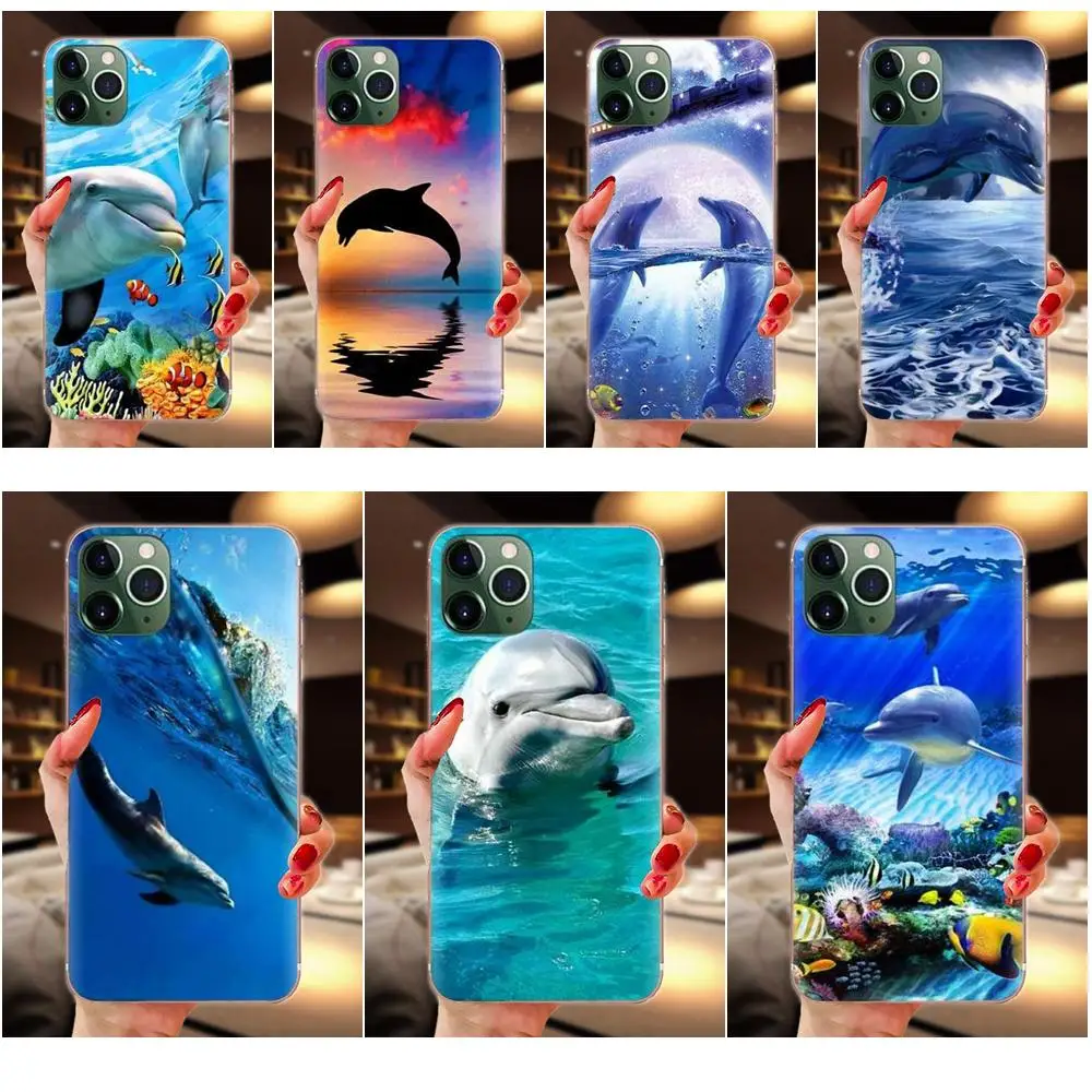 For HTC Desire 530 626 628 630 816 820 830 One A9 M7 M8 M9 M10 E9 U11 U12 Life Plus Phone Case Sea Animal Cute Dolphin | Мобильные