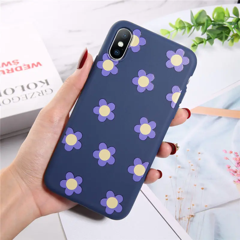 Чехол для телефона Moskado Flowers для iPhone 11 Pro X XR XS Max 7 8 6 6s Plus 5 5S SE Хризантема Цветочный Мягкий ТПУ силиконовый чехол - Цвет: 7659
