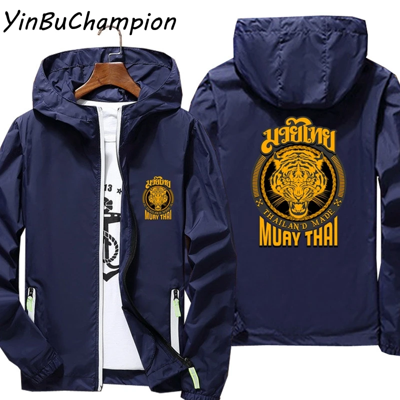Chaqueta Bomber con capucha para hombre y mujer, abrigo de piel piloto deportivo, con cremallera, protector solar fino, Muay Thai Tiger, Tailandia, 7XL|chaquetas básicas| - AliExpress