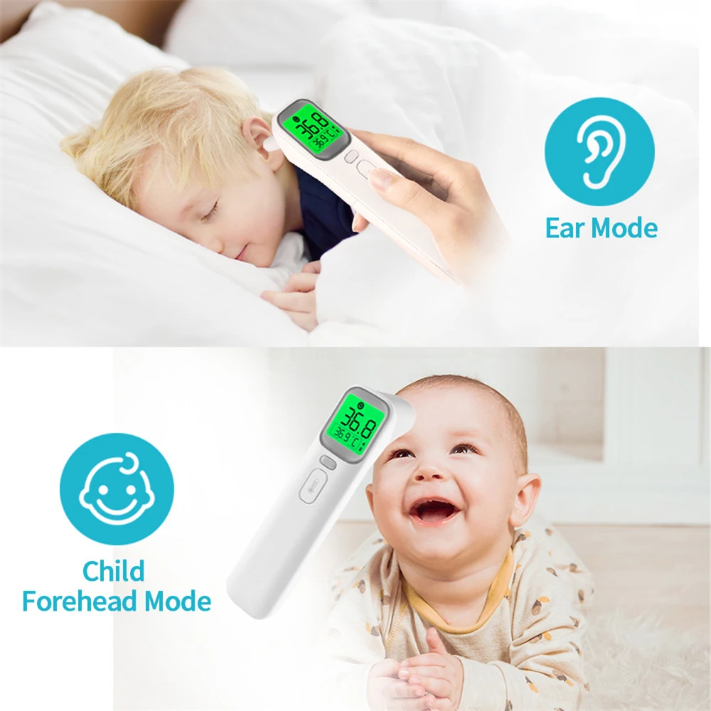 Digital Thermometer Forehead Ear Non-Contact Body Termometro Infrared LCD Adult Body Fever IR Children Termometer