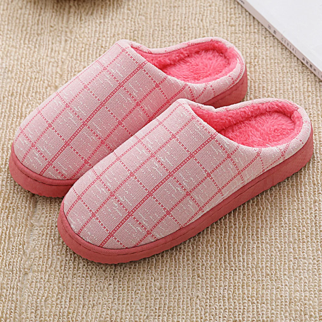 Warm Slippers Mens Women's Cute Warm Cotton Soft Plush Home Slippers Indoor Outdoor Chaussures Femme Pantoufles Femme