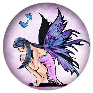 10 шт. Angels Wings Феи Луна Круглое стекло изображение Cabochon Demo плоская задняя делая Результаты 12 мм/16 мм/18 мм/20 мм/25 мм PF001 - Цвет: PF016