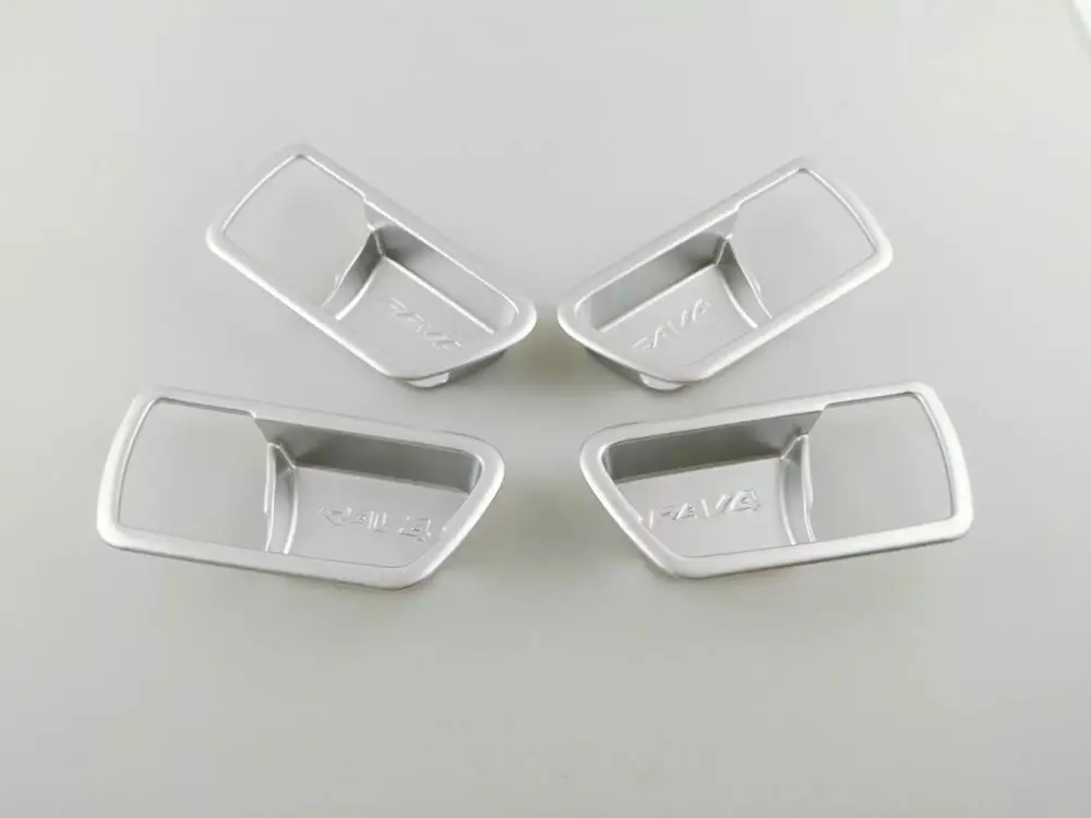For Toyota RAV4 ABS Chrome Car body Door inner built Handle Bowl Cup Cover Trim Insert Cover Sticker frame lamp - Название цвета: Model 2