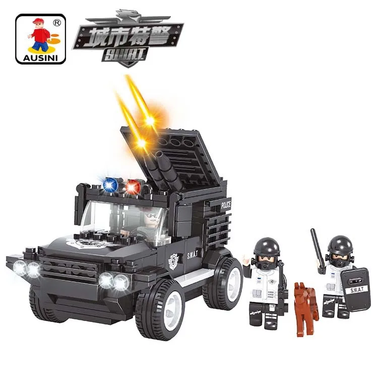 

AUSINI City SWAT 261 PCs Wrangler Building Blocks Toy Model Children'S Educational Science Building Blocks