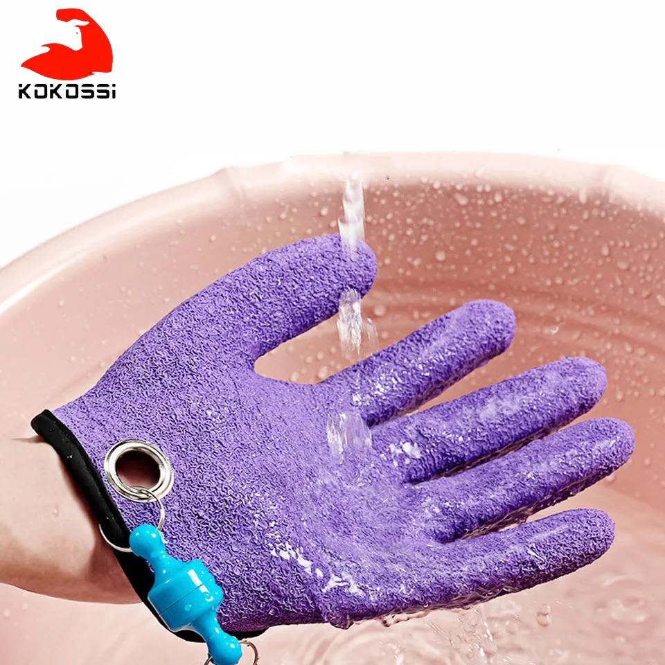 Kokossi1pcs Non Slip Latex Fishing Outdoor Gloves With Latex
