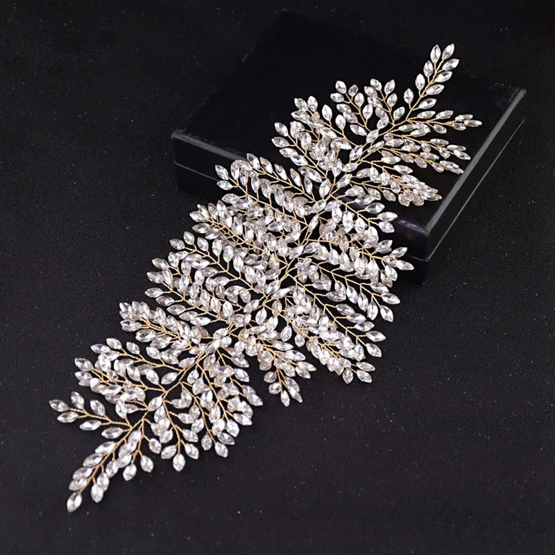 Floralbride Роскошные Проводные прозрачные стразы свадебное украшение на голову Свадебная королевская тиара Корона аксессуары для волос женские украшения