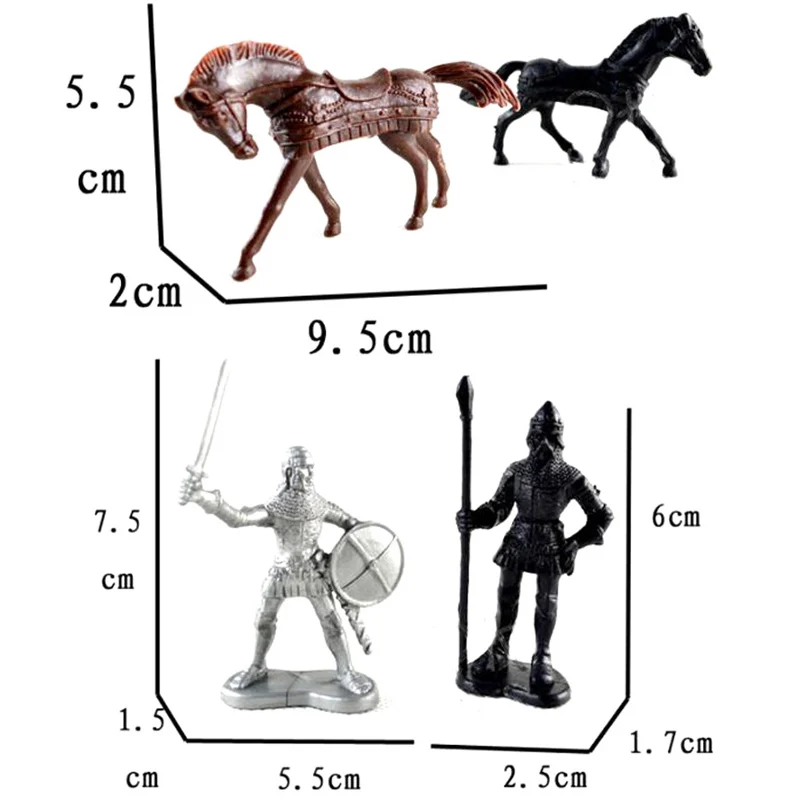 Новые древние средневековые солдатики активные фигурки 20 Soliders 8 модель лошади с комплектом оружия игрушки мини-игрушки для детей подарок для детей