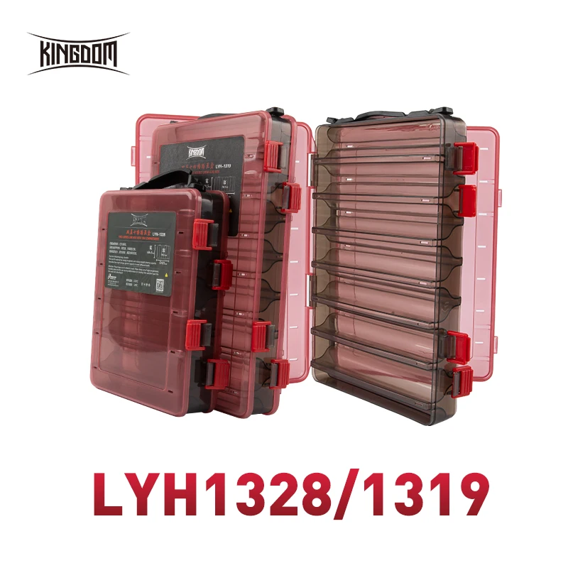 

Kingdom Fishing Box For Lure Double Sided Multifunctional With Two Sizes Plastic Fishing Accessories Storage Case Tackle Boxes