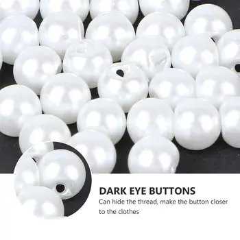 

50PCS Round Shape Pearl Buckles Colorful Pearl Buttons Creative Buckles (10L)