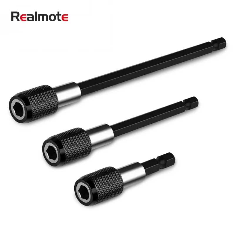 

Realmote 1/4 Inch Hex Shank Quick Release Socket Screwdriver Holder Magnetic Extension Chuck Adapter Set For Screws Driver