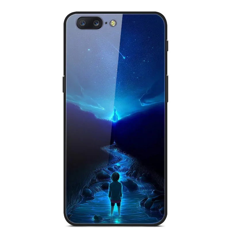 Для Oneplus 5 5 T чехол из закаленного стекла жесткий чехол для телефона для Oneplus 7 Pro TPU бампер чехол s для One plus 5 T 7 Pro Coque - Цвет: 45