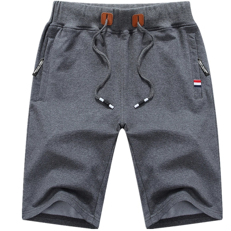 Cotton Shorts Homme Men Summer Beach Elastic Male Mens Fashion Solid Casual High-Quality