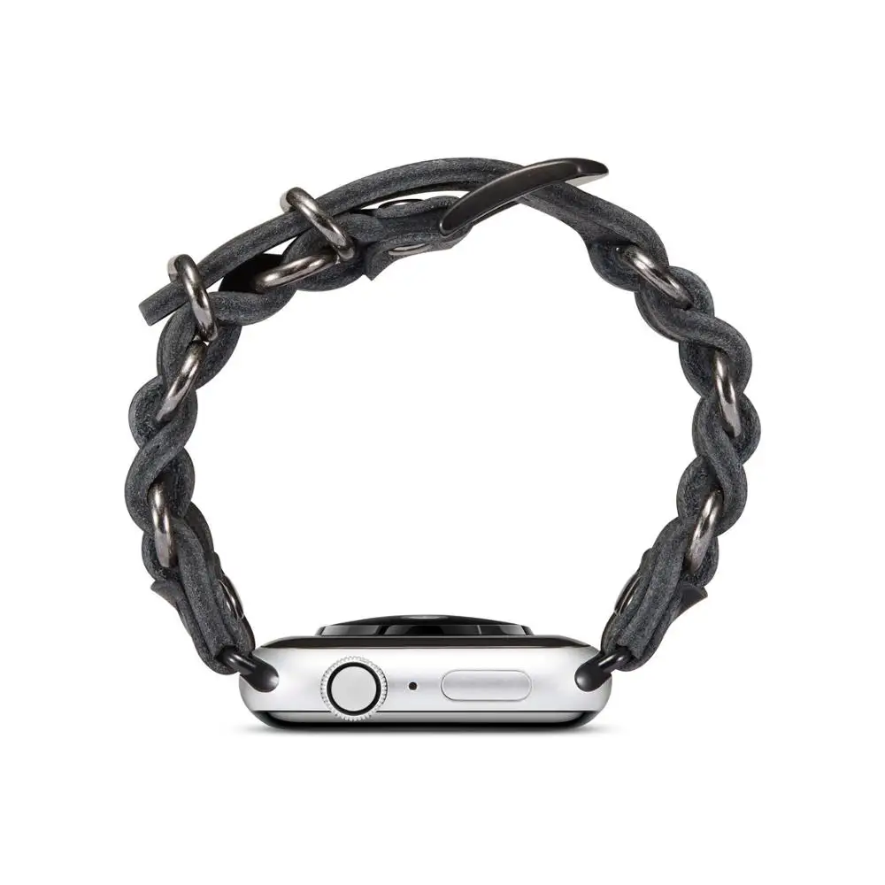 Ремешок для Apple Watch 38 мм 42 мм 40 мм 44 мм, кожаный ремешок с заклепками для замены iWatch, браслет, браслет серии 5 4 3 2 1