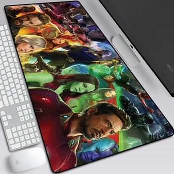

Marvel Avengers Captain America Large Pad Mouse Mat Anime Print Computer Gamer Locking Edge Mousepad Keyboard Mice 30x80cm