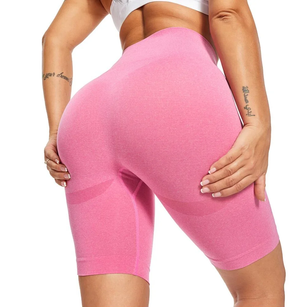 New High Waist Yoga Shorts Women Seamless Short Gym Fitness Clothing