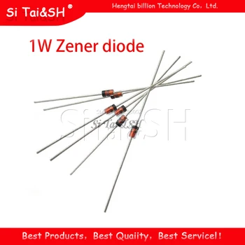 

100pcs 1W Zener diode DO-41 3V 3V3 3V6 3V9 4V3 4V7 5V1 5V6 6V2 6V8 7V5 8V2 9V1 10V 11V 12V 13V 15V 1N4733A 1N4742A 1N4728A