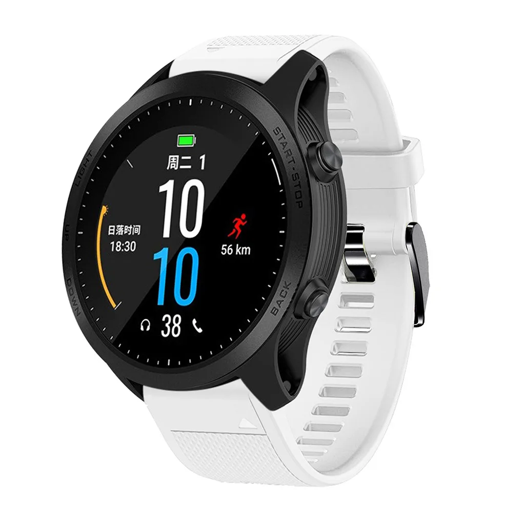 22 см силиконовый ремешок для Garmin Forerunner 945/935/Fenix 5/Plus различные цвета свет и гибкая Мода - Цвет: Белый