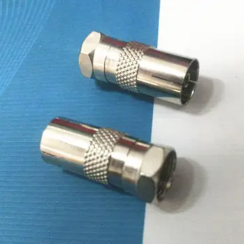 

TV Connector Electrical Socket Plugs Durable Coax Aerial RF Female Socket to F Type Screw Male Plug Adaptor Adaptors Alloy Plug