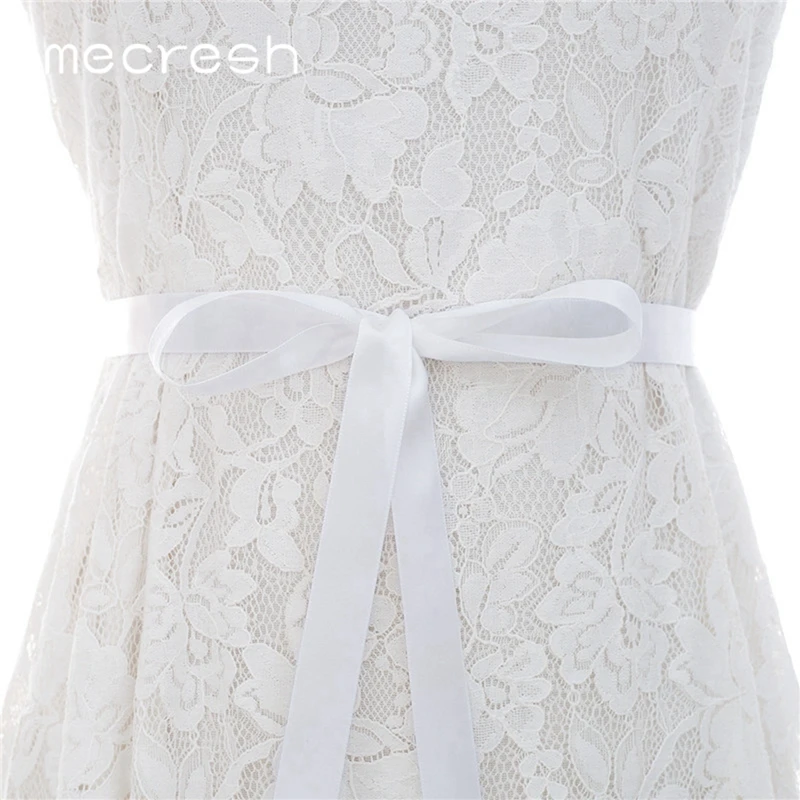 Mecresh Women's Crystal Rhinestones Handmade Wedding Dress Belt Accessories Silver Color Marriage Bridal Belt Sashes MYD025 - Цвет: Белый