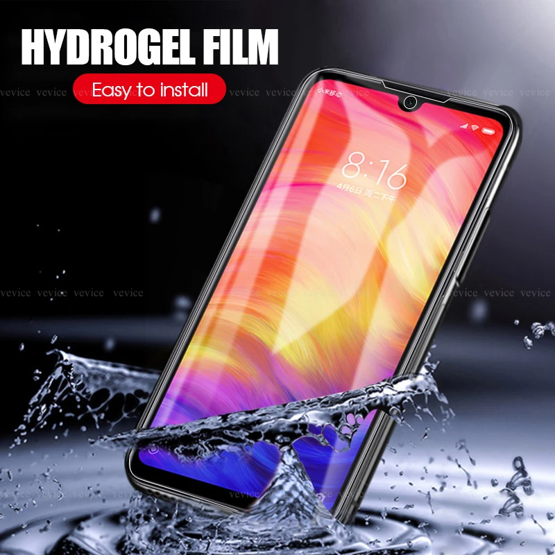 Гидрогелевая пленка на весь экран для Redmi 7A K20 7 8 Note 7Pro 9D Премиум Защитная экрана