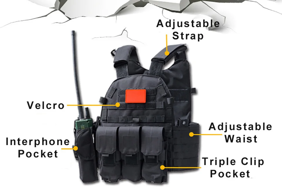 Тактический жилет 600D Molle для страйкбола боевой техники охоты активного отдыха