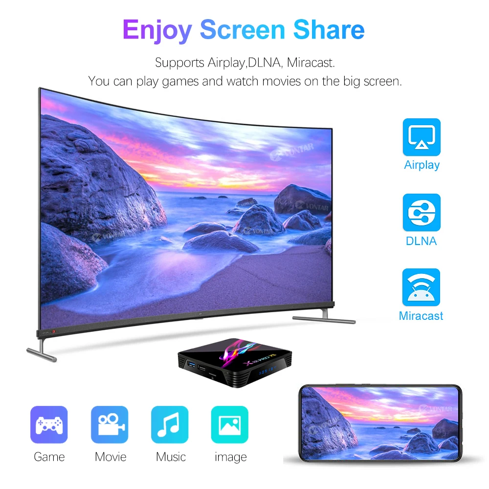 ТВ приставка X88 PRO X3 на Android 9 0 4 Гб ОЗУ четырехъядерный процессор Amlogic S905X3 1080p 4K
