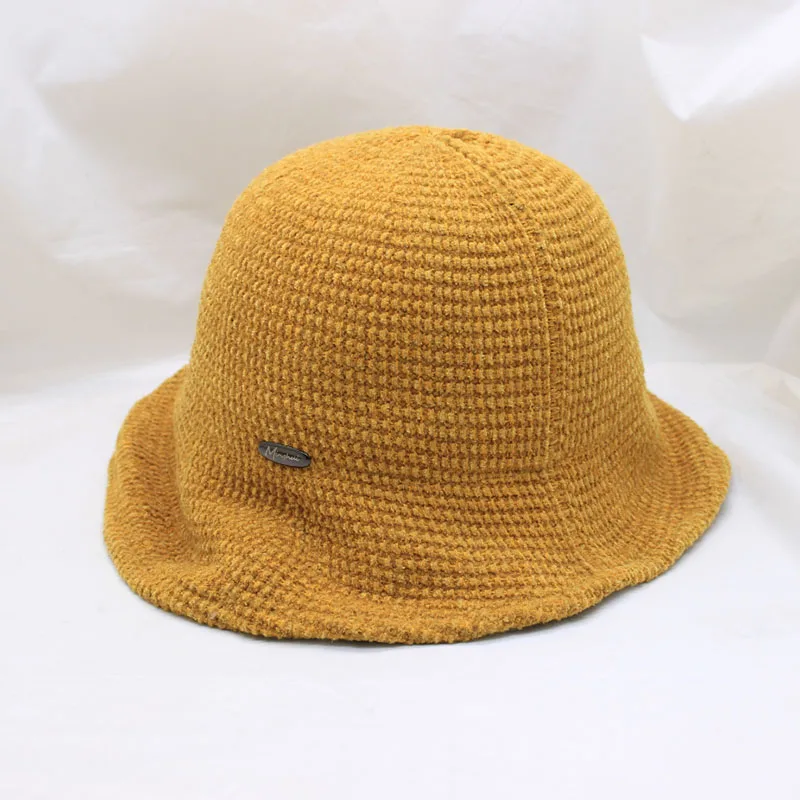Bucket Hat Cover New Design For Women Solid Chenille Solid color Outdoor Autumn Winter For Ladies Fisherman Hat For Female