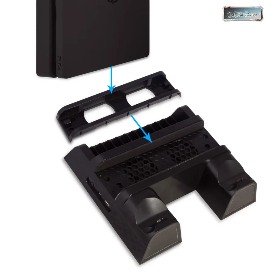 Новинка PS4/PS4 Slim/PS4 PRO вертикальная подставка с охлаждающим вентилятором кулер двойной контроллер зарядное устройство зарядная станция для SONY Playstation 4