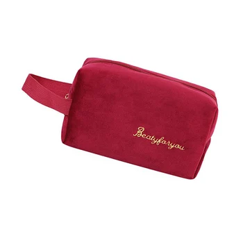 

Lady Cosmetic Bags Zipper Solid Travel Toiletry Beauty Bags Necessary Wash Make Up Organizer Storage Pouch