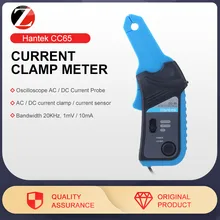 Hantek medidor de corrente ac/dc cc65, para osciloscópio 1008c e multímetro com conector bnc 20khz de largura de banda 1mv/10ma 65a