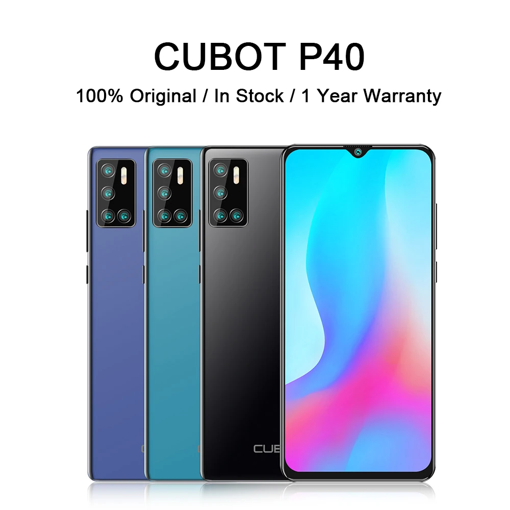 Cubot-teléfono inteligente P40, teléfono móvil con cámara Selfie potente de 20MP, batería de 4200, 128 gb RAM, pantalla de 6,2 pulgadas, Android 10, soporta NFC