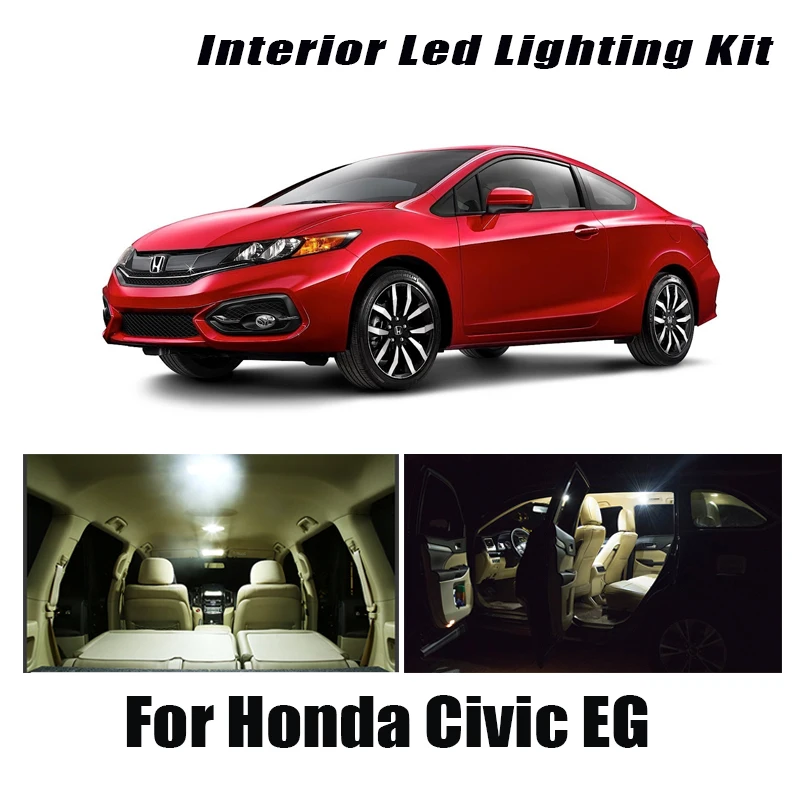 6 шт. Canbus для Honda Civic 5 EG EG4 EG5 EG8 EG9 1992-1994 1995 водить автомобиль интерьера светильник