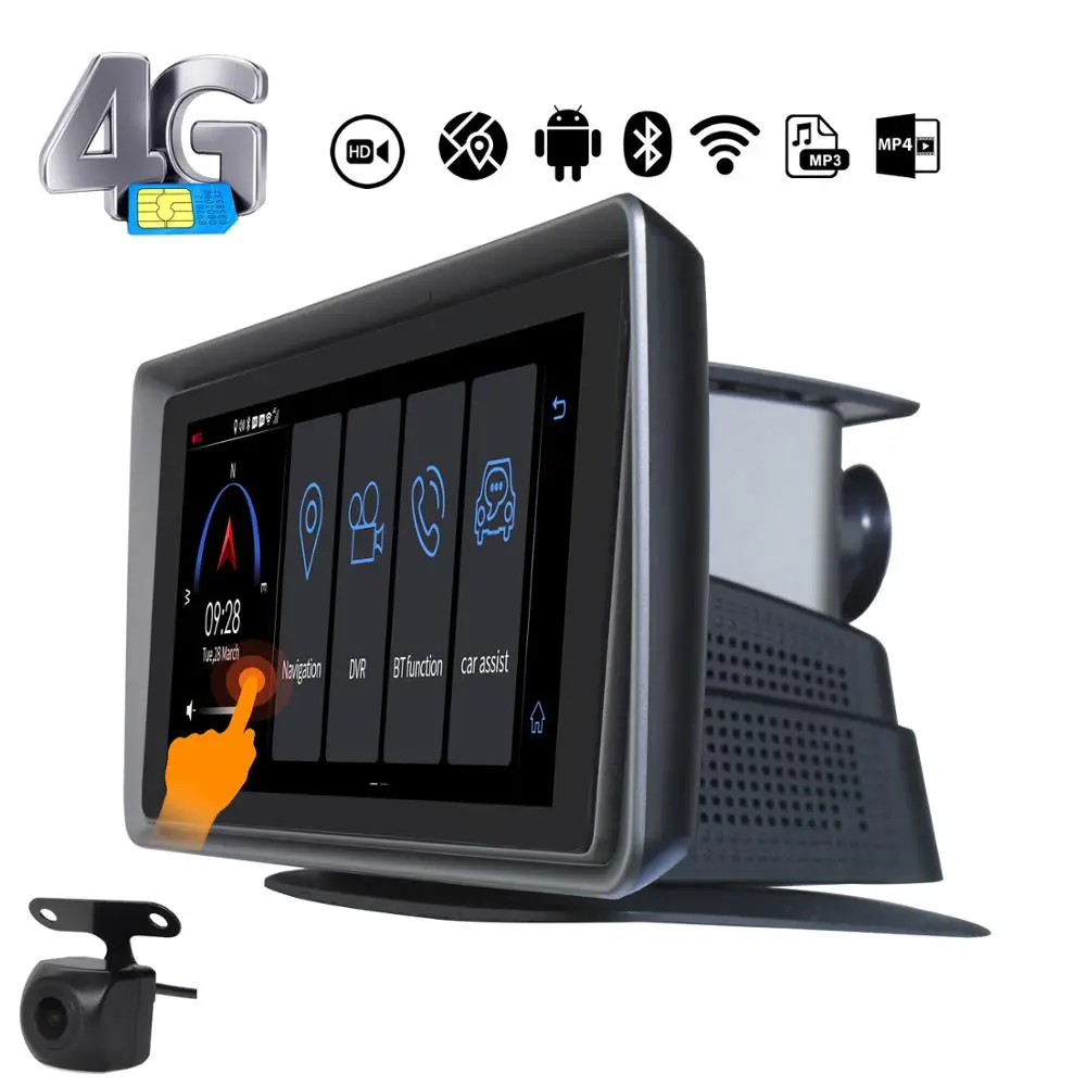 7 дюймовый сенсорный видеорегистратор 1 Гб + 16 ГБ 4G Android 5 навигация GPS HD ночное