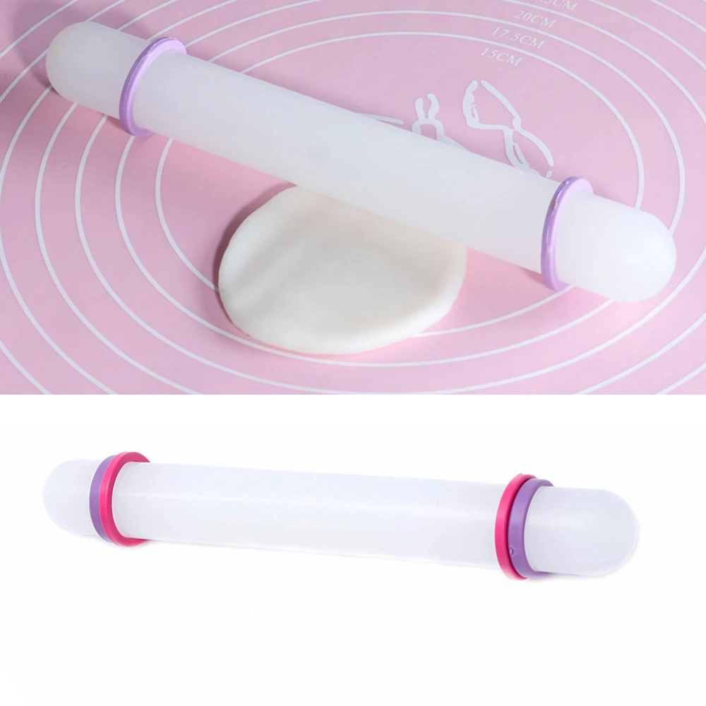 

23cm Plastic White Non-stick Glide Fondant Rolling Pin Cake Dough Roller Decorating Cake Tools Kitchen Rolling Pin