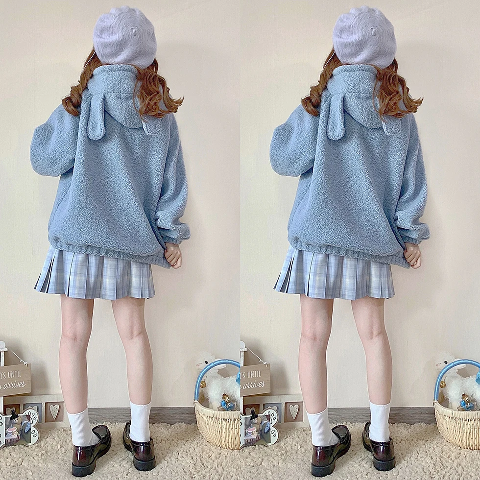Autumn Winter Lambwools Thicken Hoodies Women