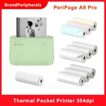 Original PeriPage A9 Pro BT Portable Thermal Pocket Printer 304dpi Grayscale Mode Compatible with Android iOS Smartphone Windows