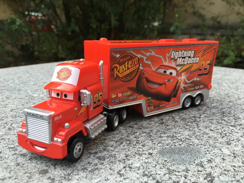 Tomy Tomica Disney Pixar Cars Mack с прицепом грузовик 20 см металлическая литая под давлением